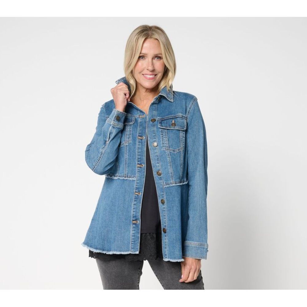 Gloria Vanderbilt Women's Petite Jacket 3XP Desert Wash Denim Blue